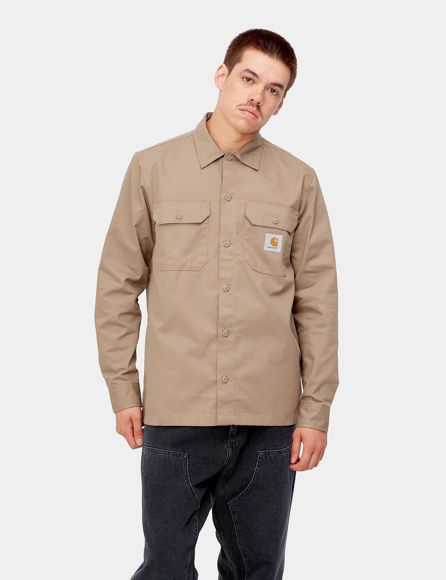Master Shirt - Khakifarbenes Lederbraun