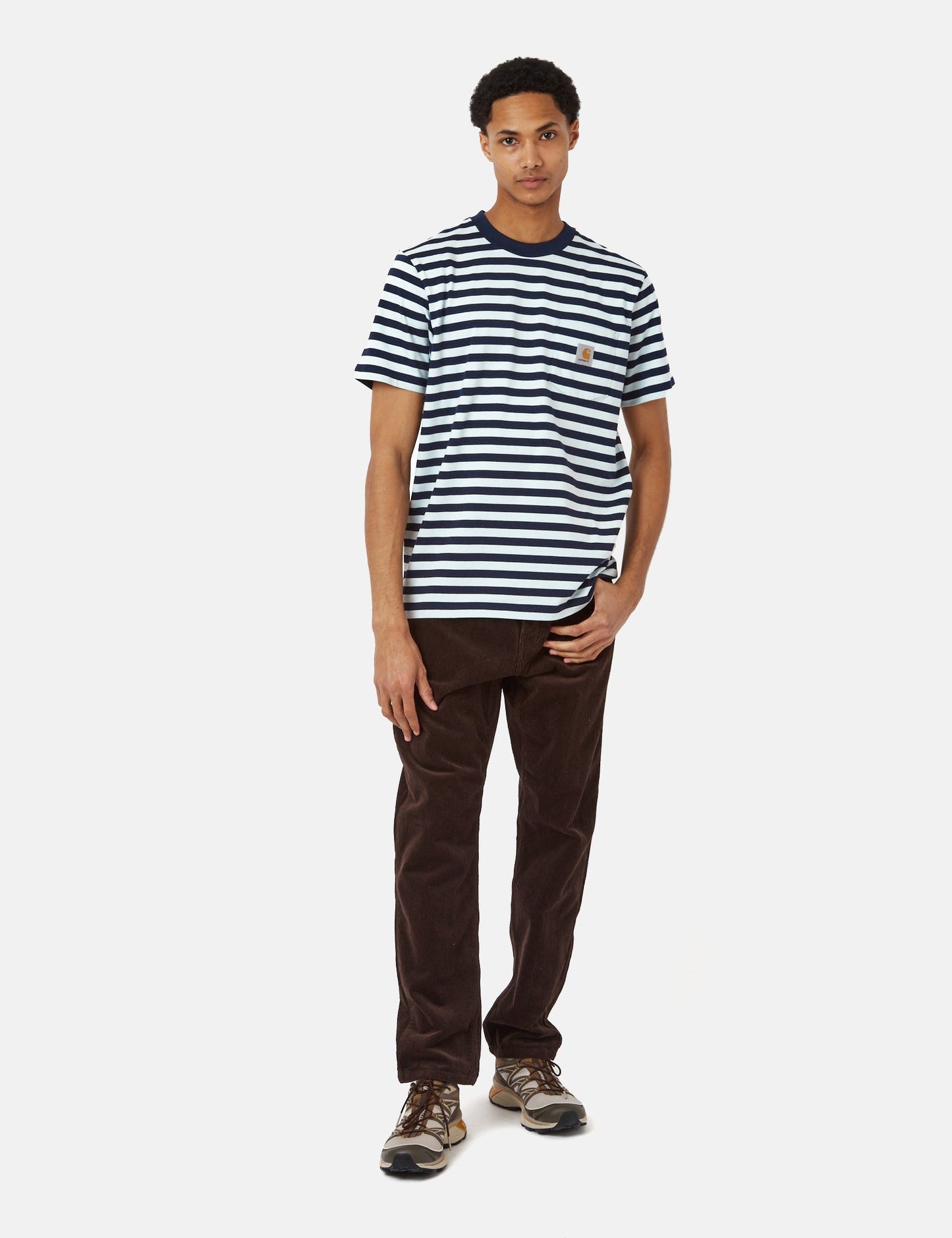 T-Shirt Scotty Stripe Pocket (Regular) – Atom Blue/Icarus Blue