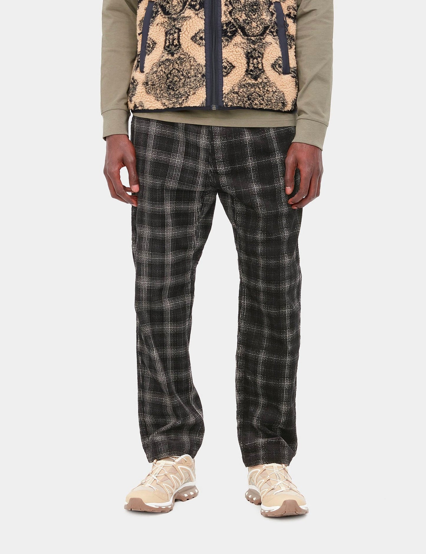 Pantalon Flint Wiley Check Cord (coupe classique) - Gris Vulcan