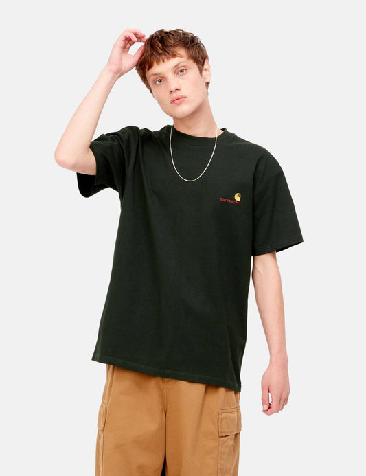 T-shirt American Script - Vert Cèdre Foncé