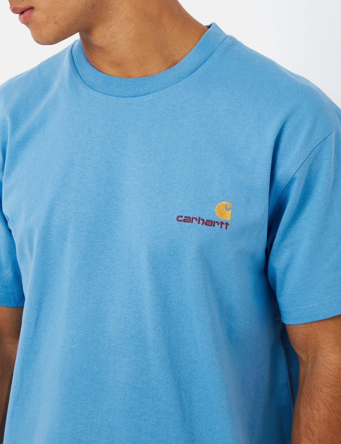 American Script T-Shirt (Bio) - Piscine Blue