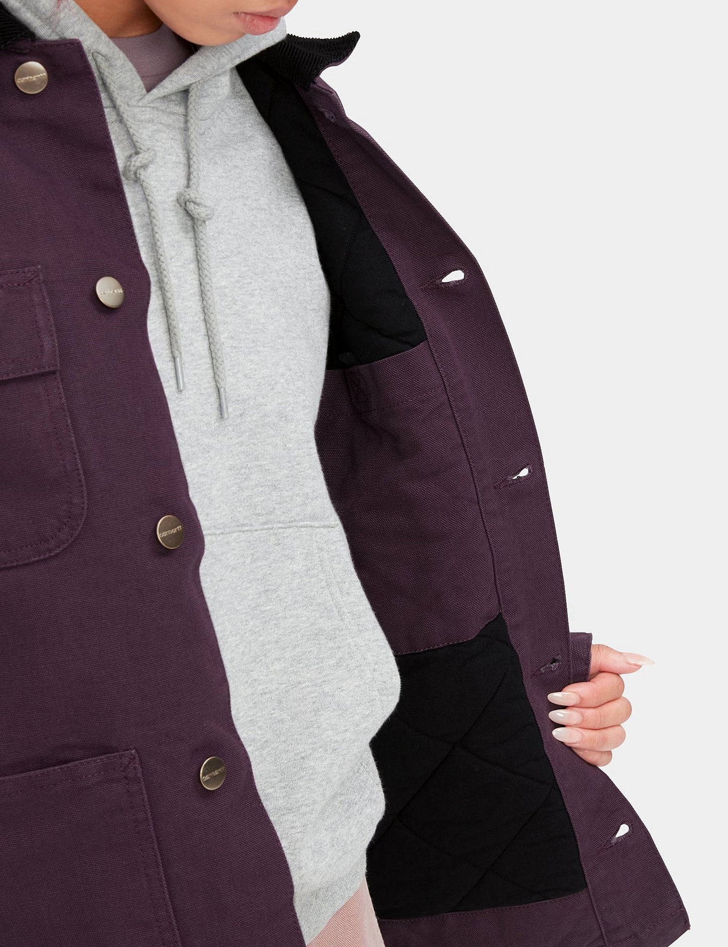 Manteau Irving Femme - Prune foncée/Noir