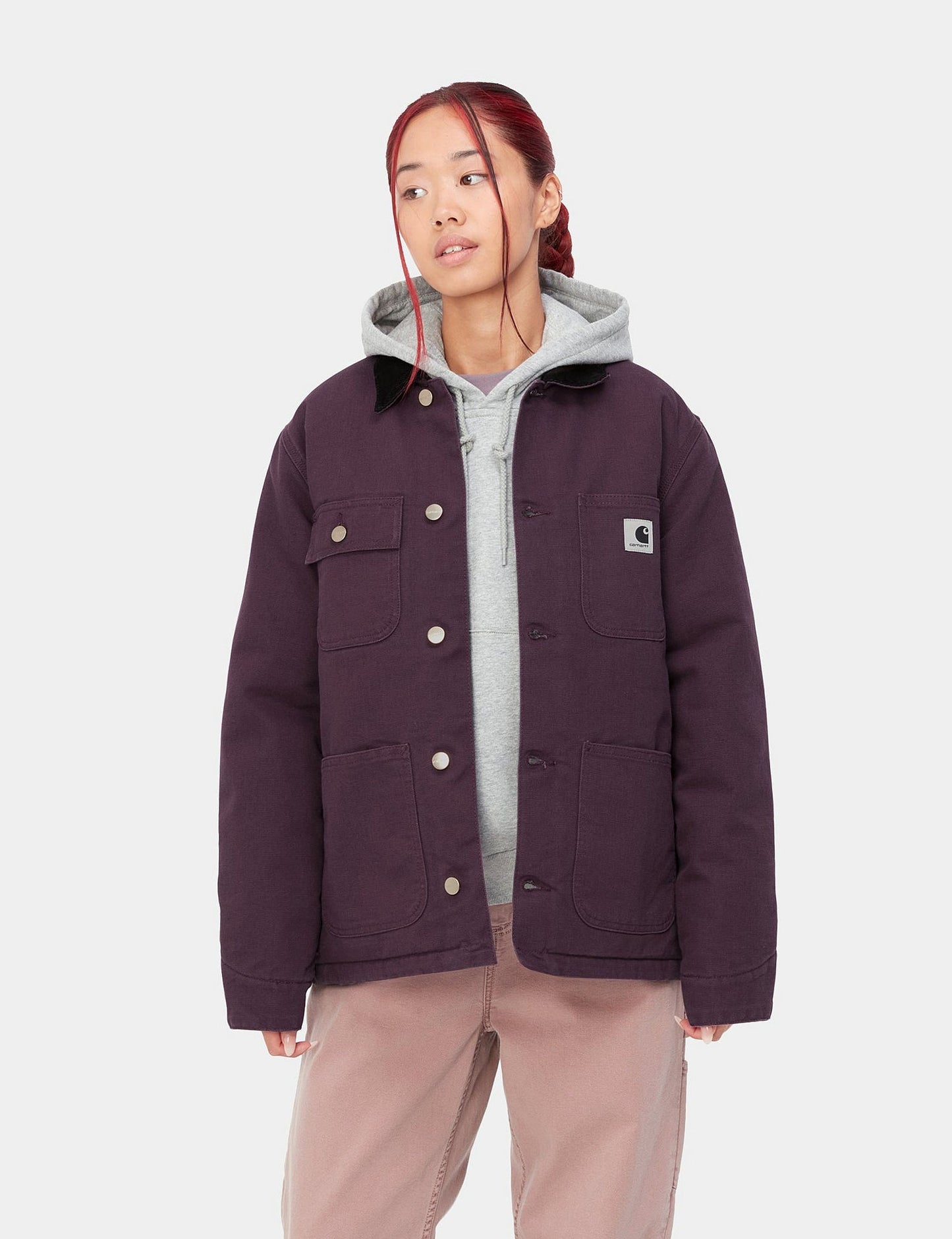 Manteau Irving Femme - Prune foncée/Noir