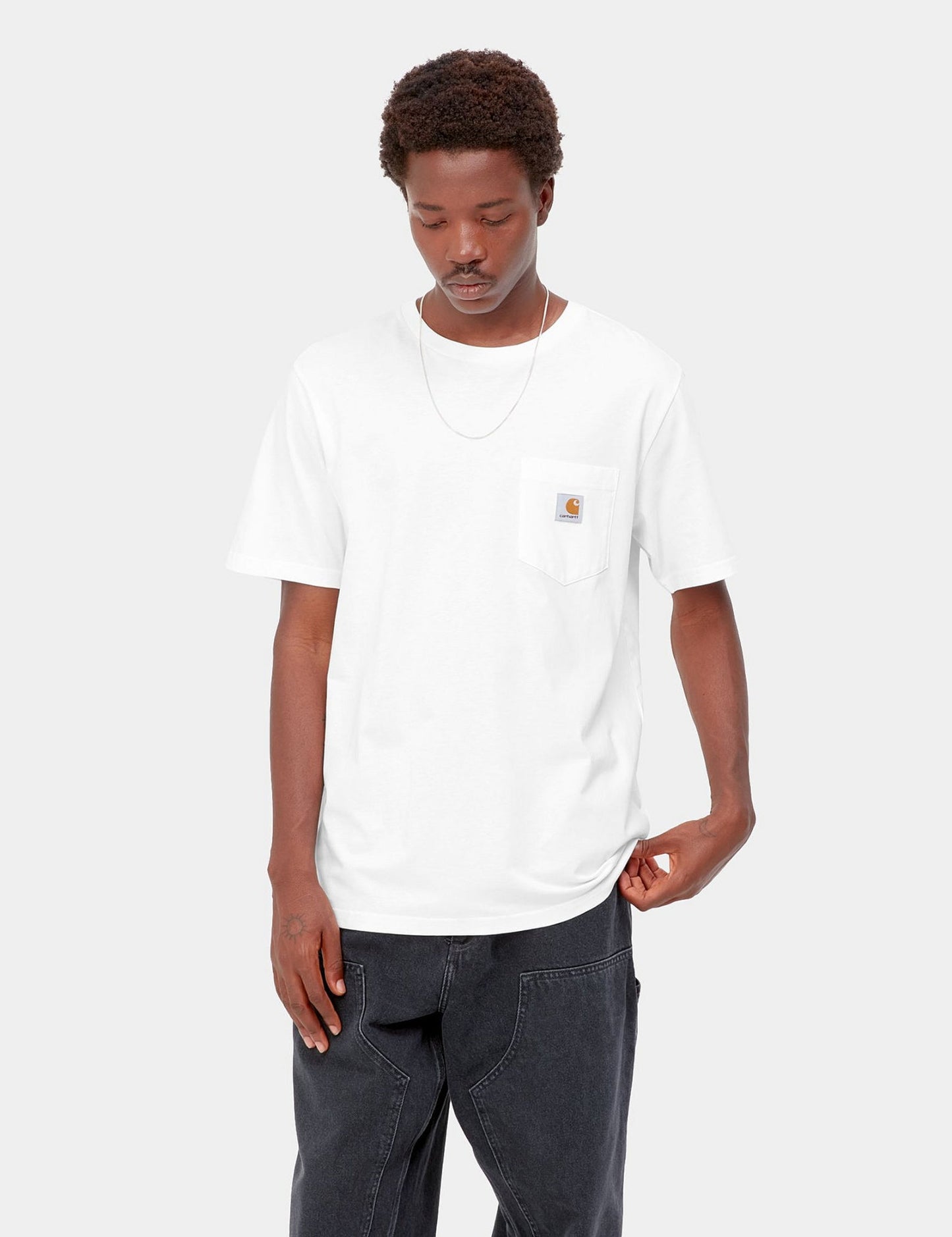 T-shirt à poche - Rose blush brumeux