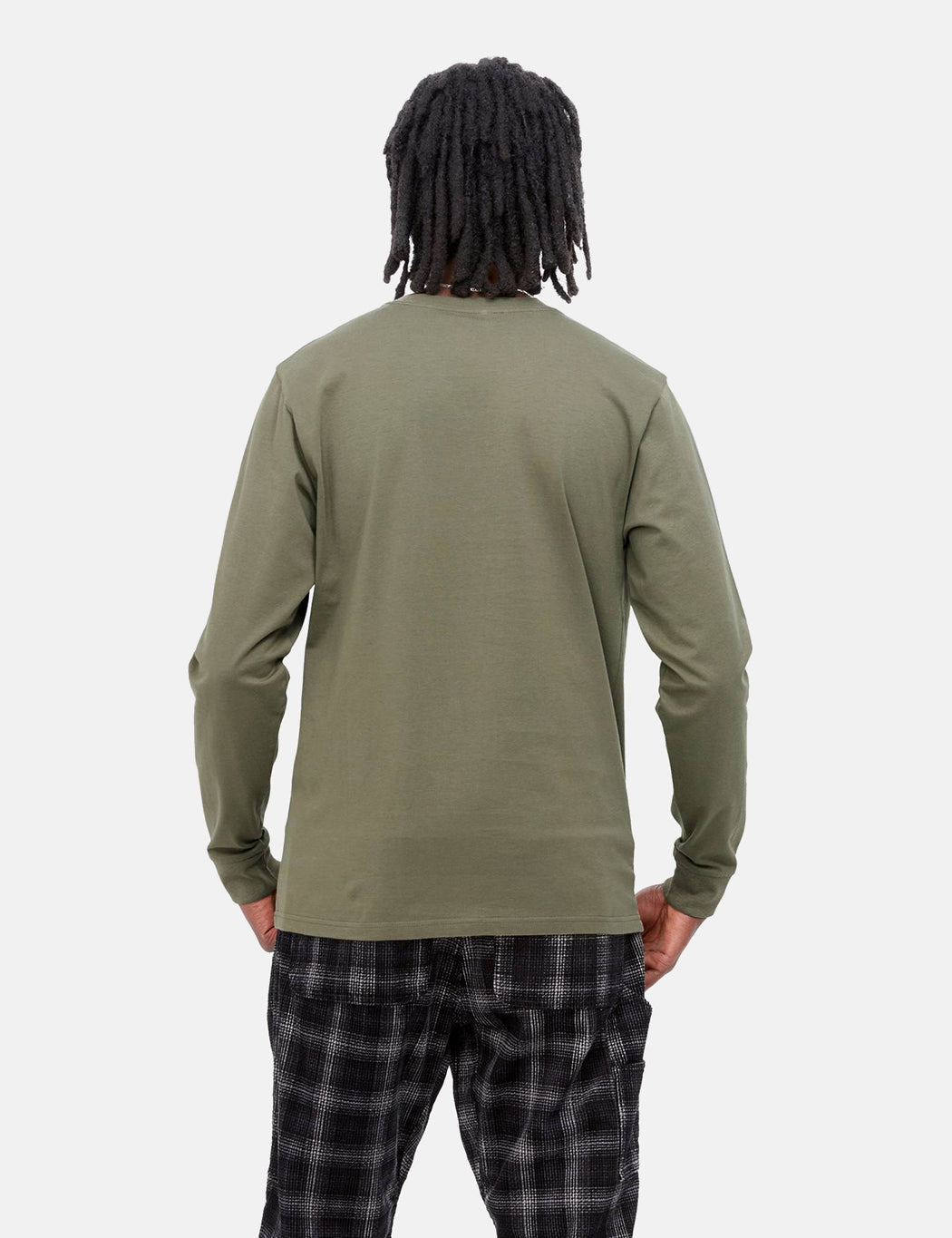 T-shirt à manches longues avec poche - Vert algue
