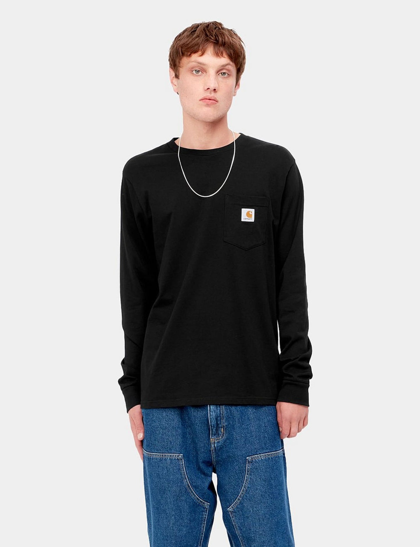 T-shirt à manches longues avec poche - Vert algue