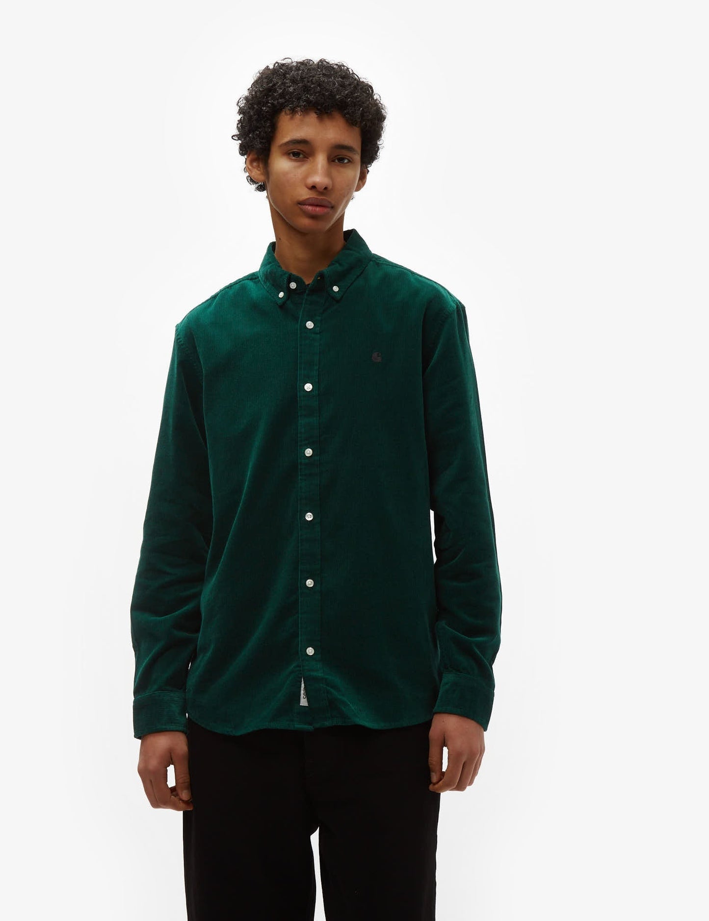 Chemise en velours côtelé Madison - Vert cerfeuil