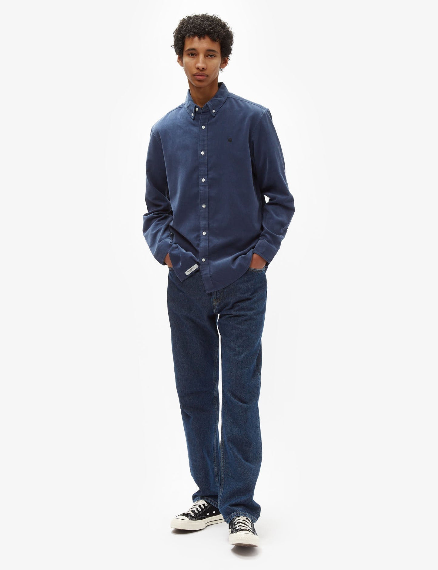 Chemise en velours côtelé Madison - Bleu Hudson