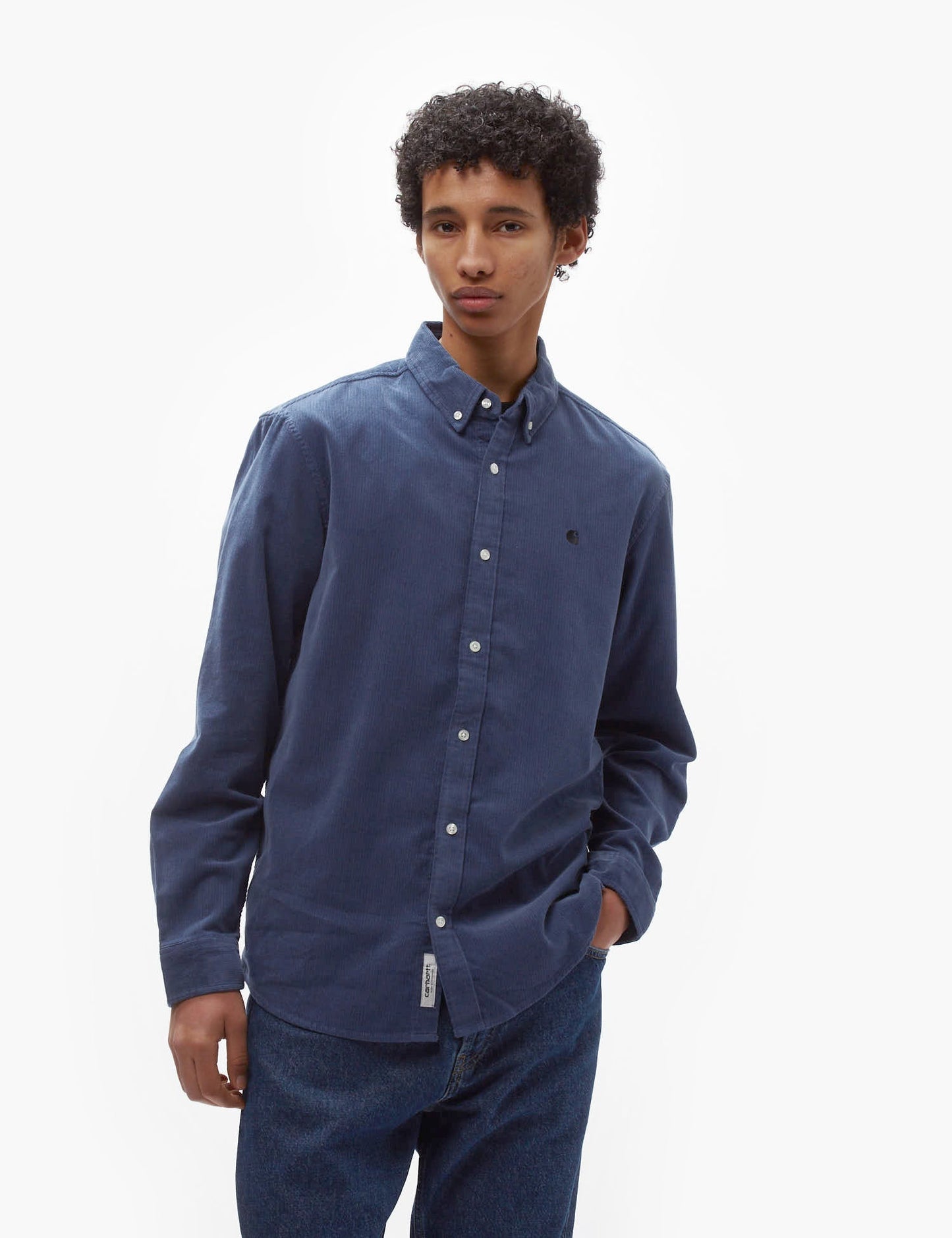 Chemise en velours côtelé Madison - Vert cerfeuil