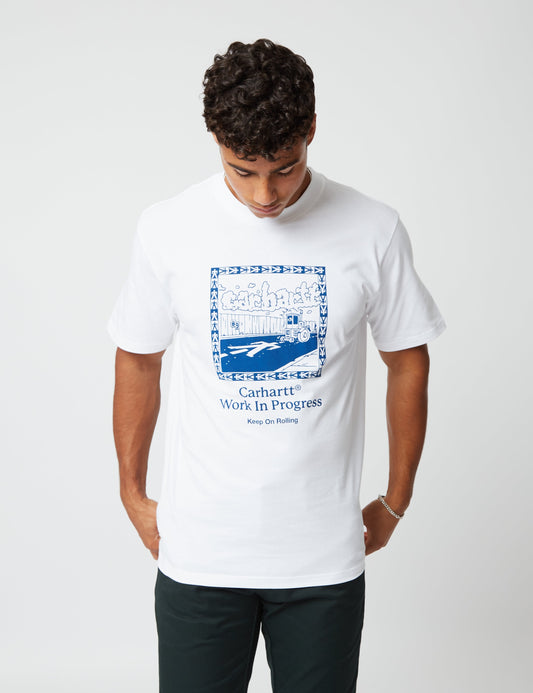 Dampfwalzen-T-Shirt – Weiß