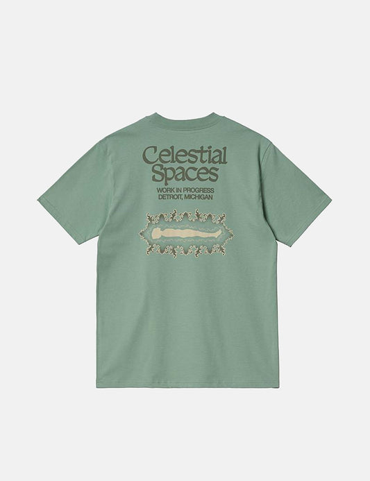 Spaces T-Shirt – Nebelgrün