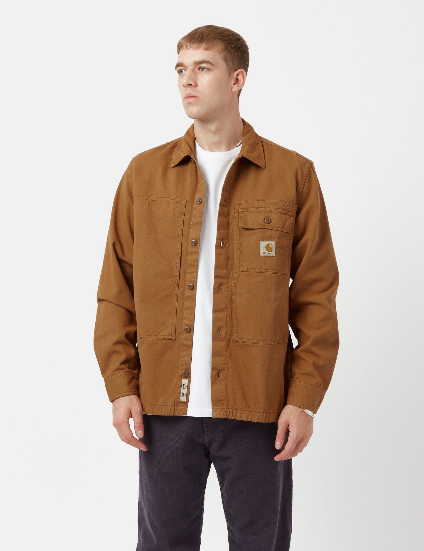 Charter Langarmhemd – Jasper Camel