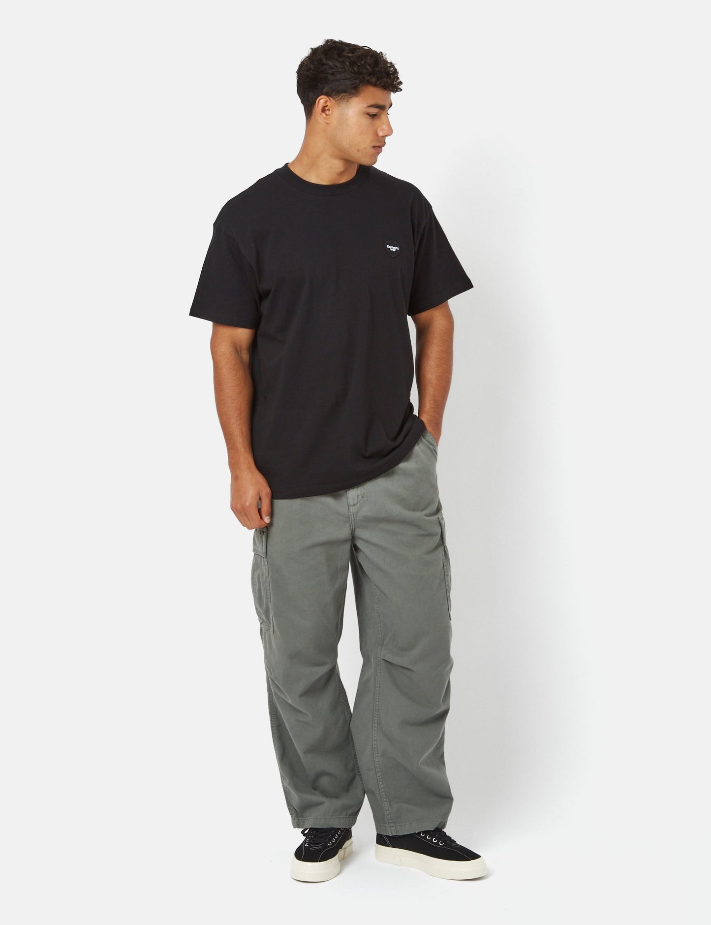 Pantalon Cargo Cole (Coupe décontractée) - Vert fumée