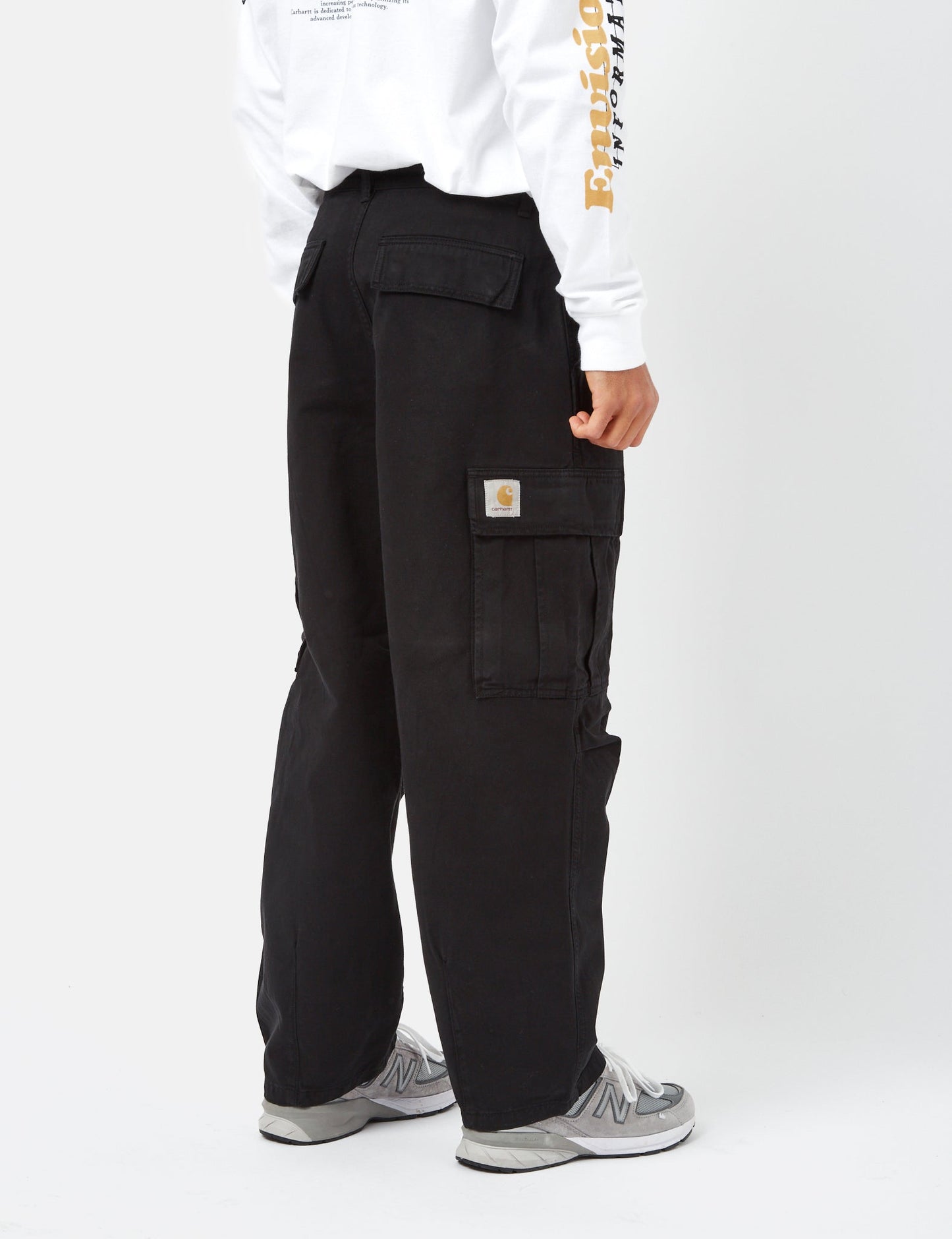 Pantalon cargo Cole - Noir Rincé