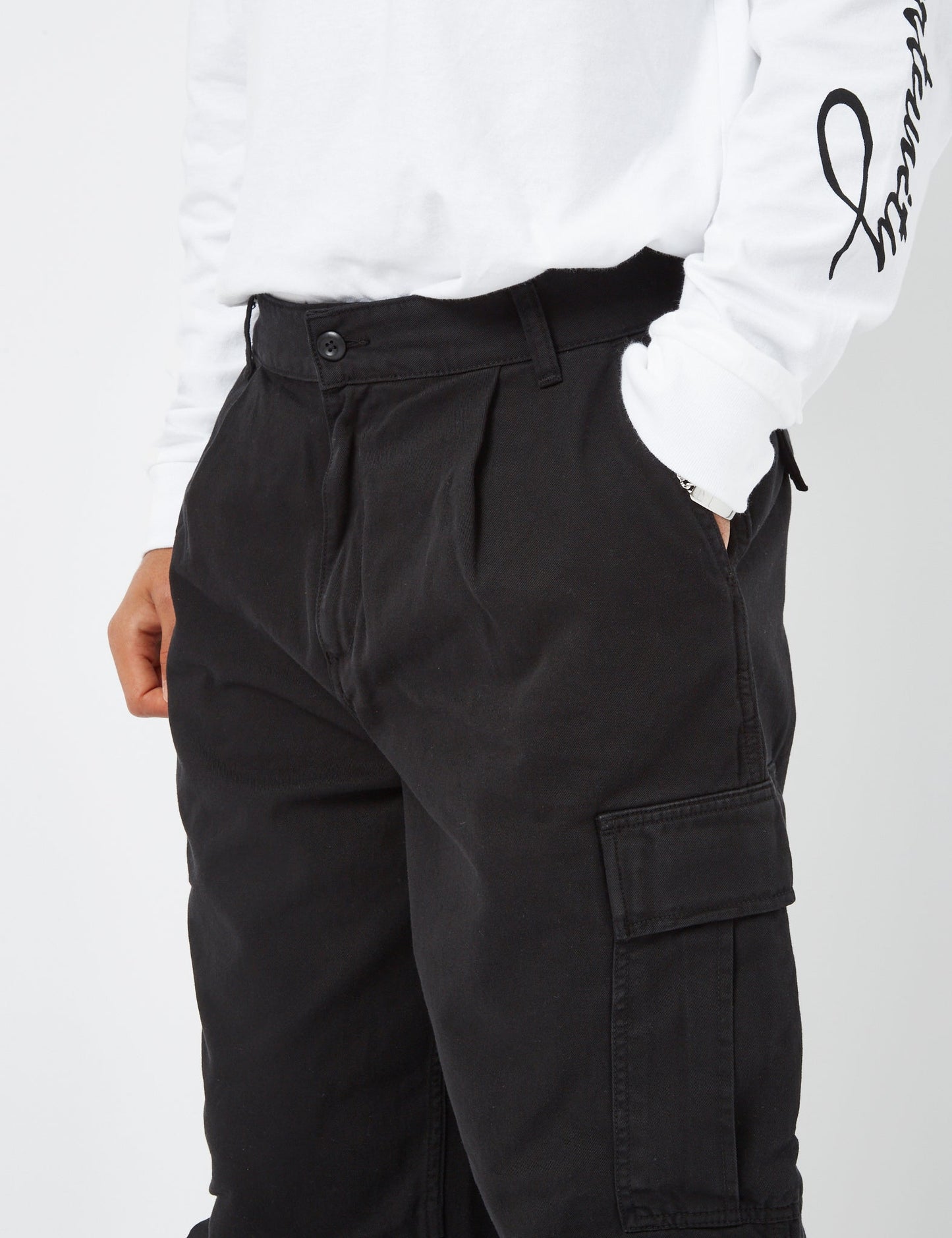 Pantalon cargo Cole - Noir Rincé
