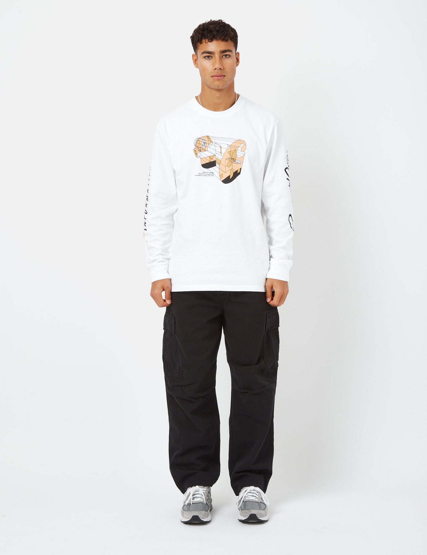 Pantalon cargo Cole - Noir Rincé