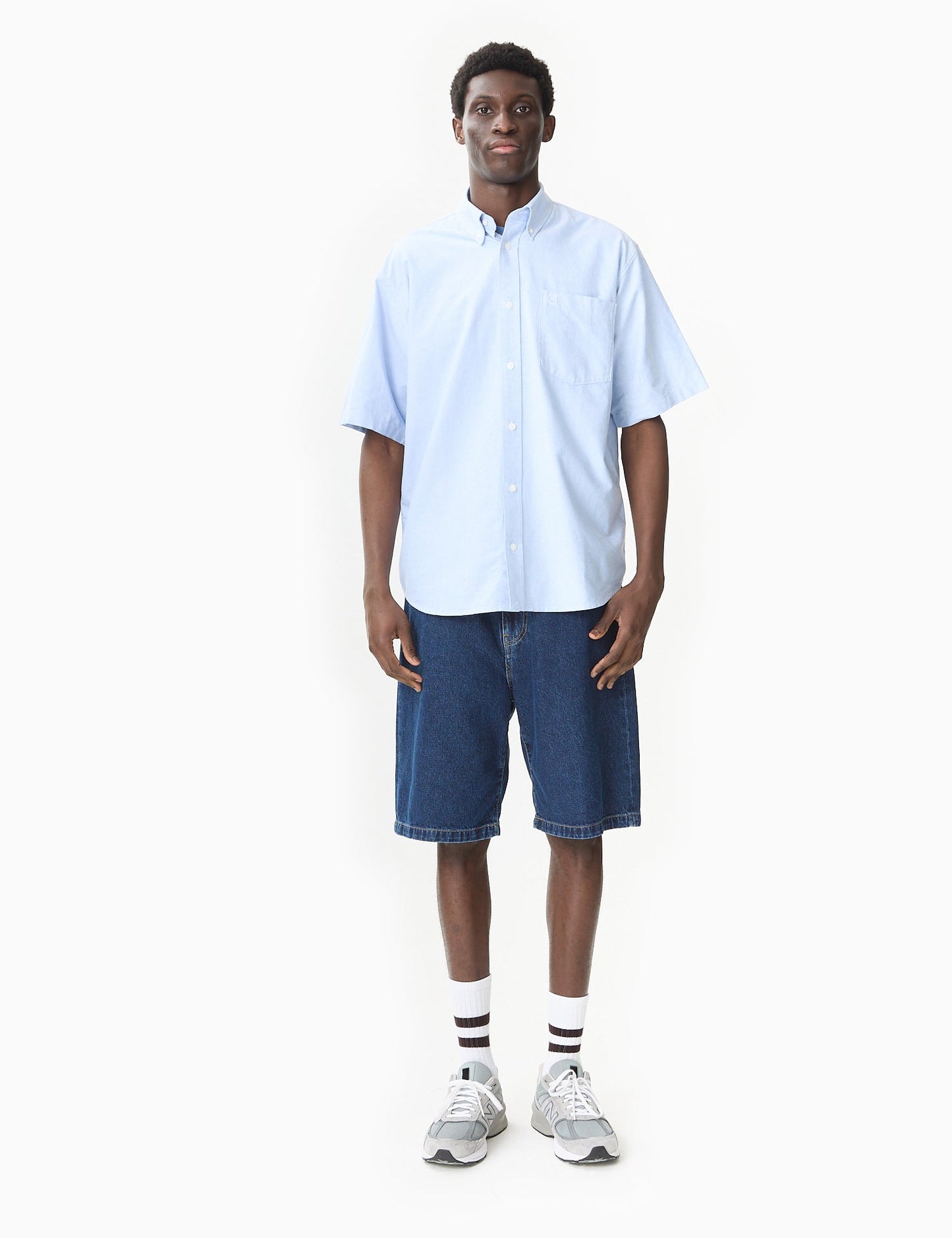 Hemd Braxton – Bleached Blue/Wax