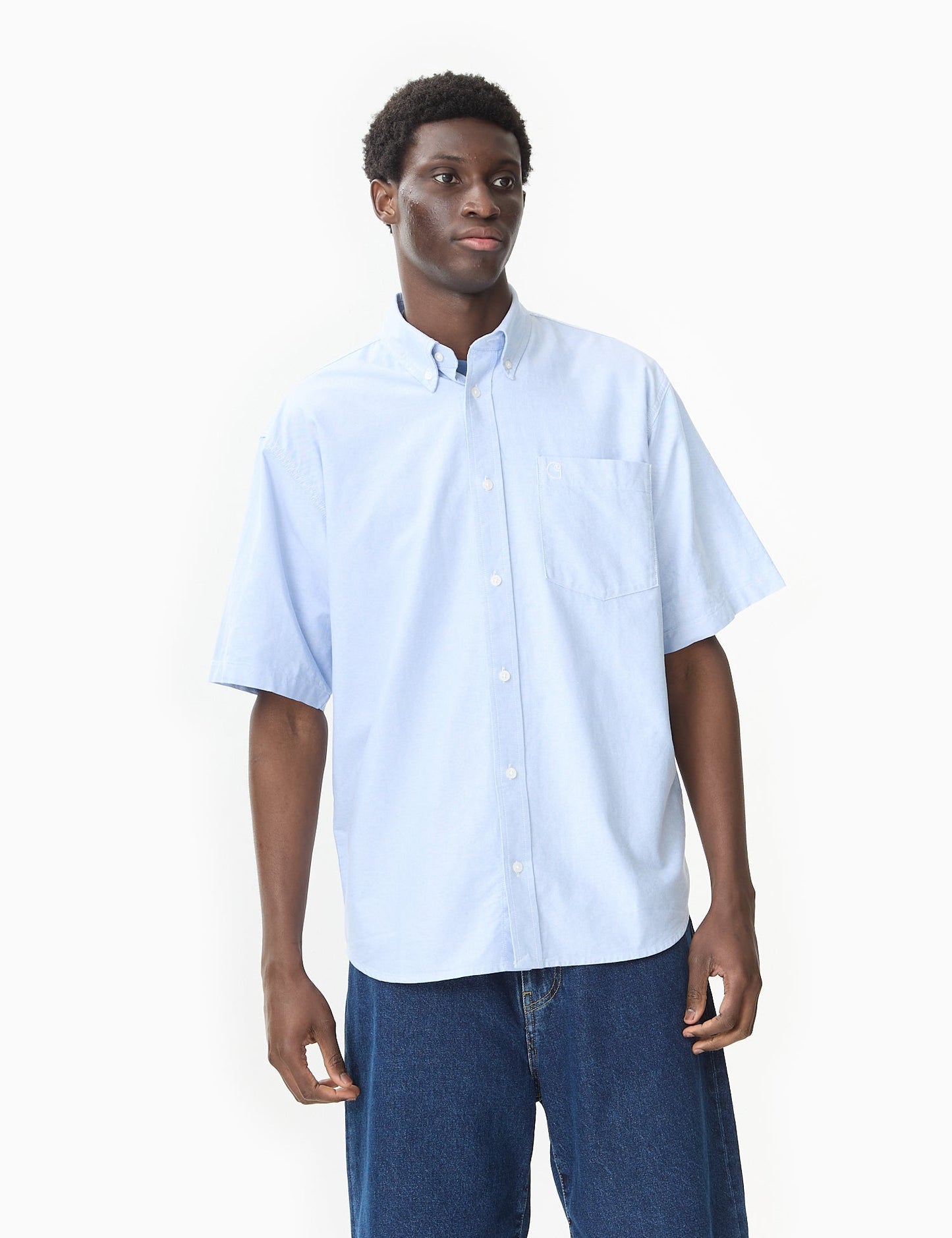 Hemd Braxton – Bleached Blue/Wax