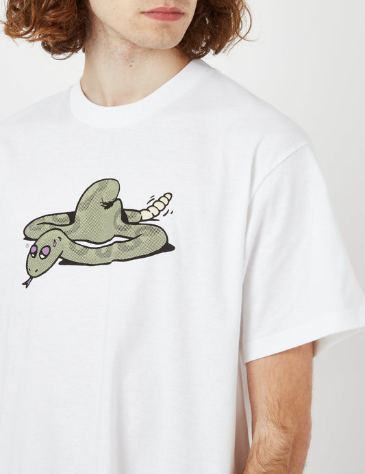 Schlangen-T-Shirt (Bio) – Weiß