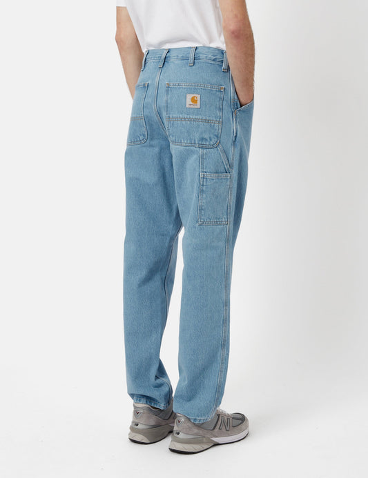 Pantalon ample à genoux simples - Bleu délavé "Heavy Stone"