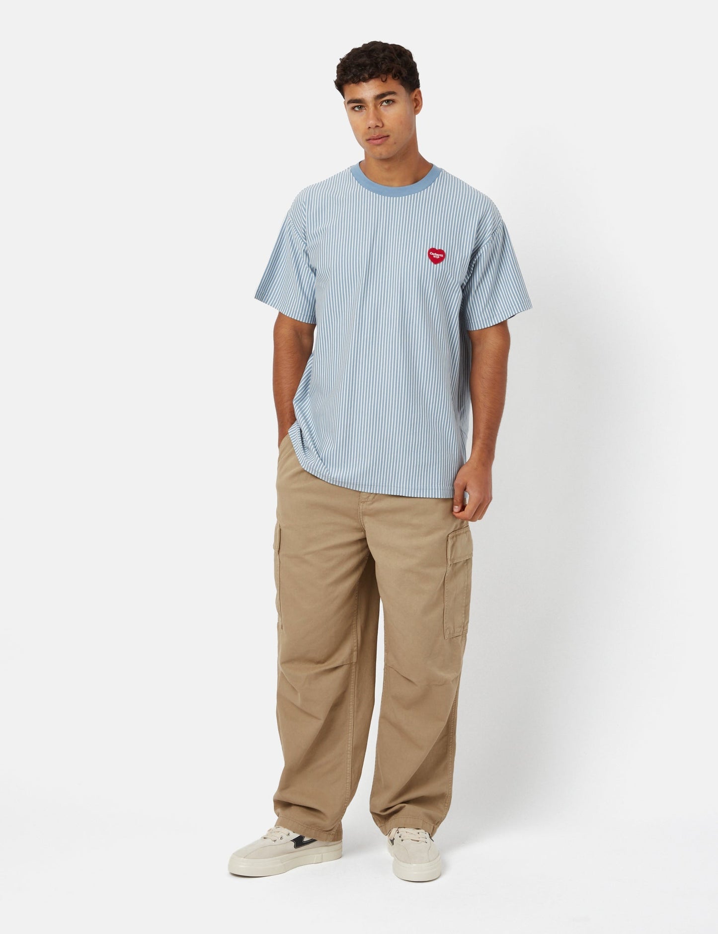 Terrell T-Shirt (Streifen) – Bleichmittel/Wachs