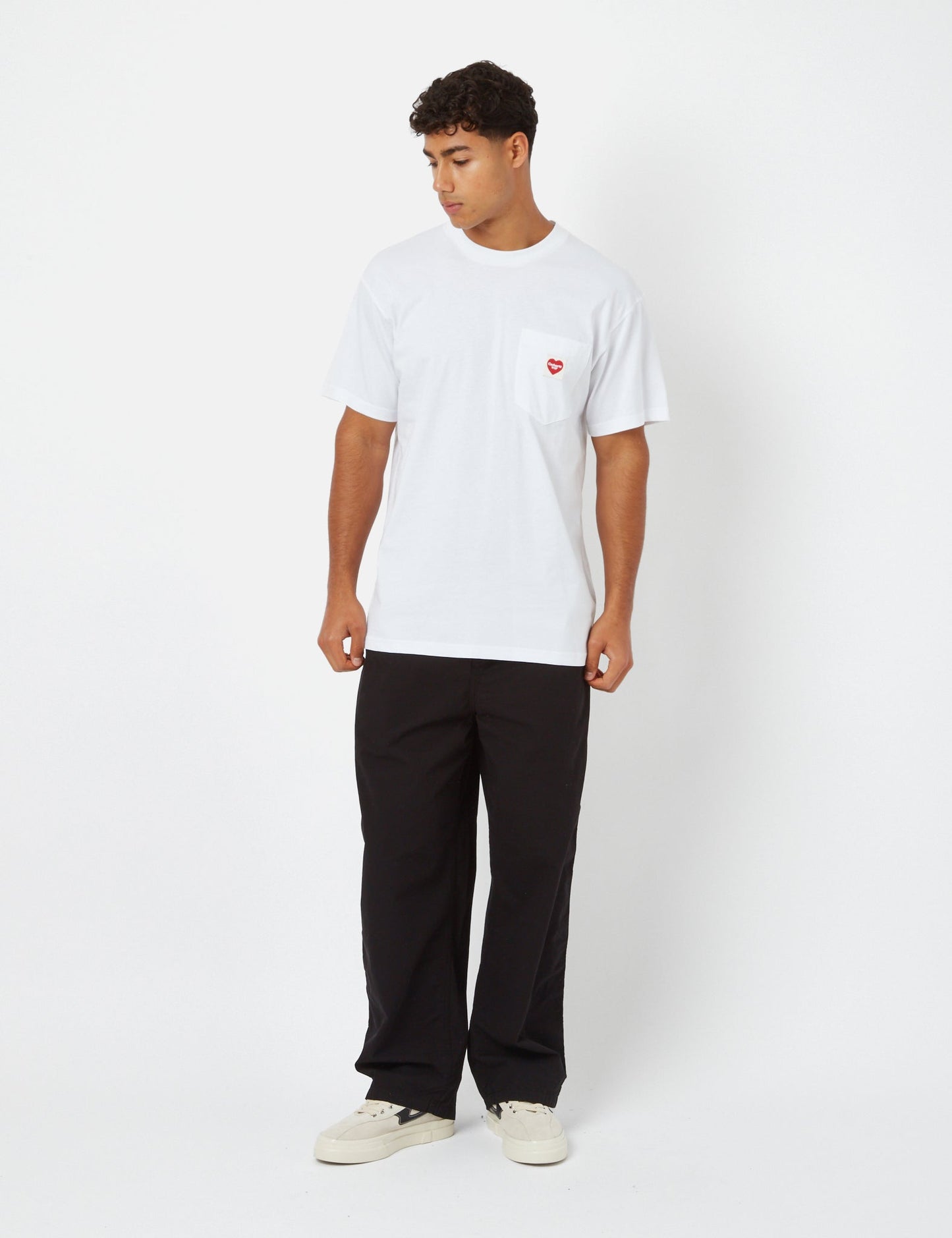 Pocket Heart T-Shirt (locker geschnitten) - Weiß