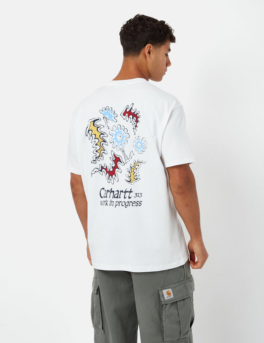 Splash T-Shirt (locker geschnitten) – Heavy Stone Wash Weiß