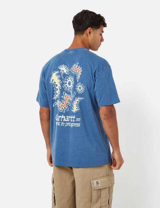 Splash T-Shirt (leger geschnitten) - Stückgefärbtes Liberty Blau