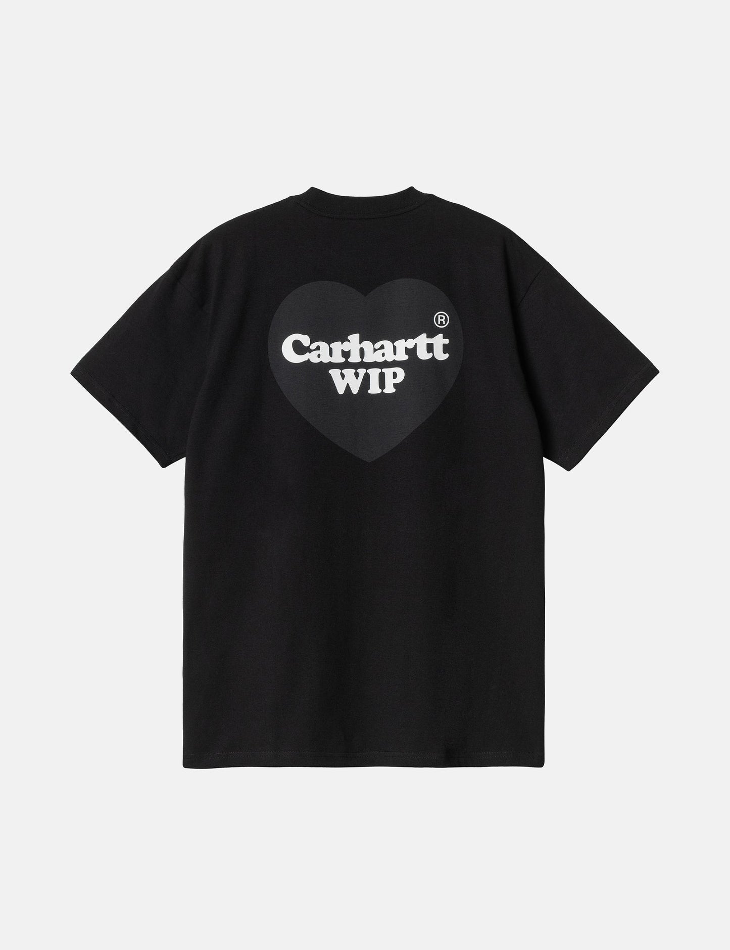T-Shirt „Doppeltes Herz“ (Bio) – Schwarz