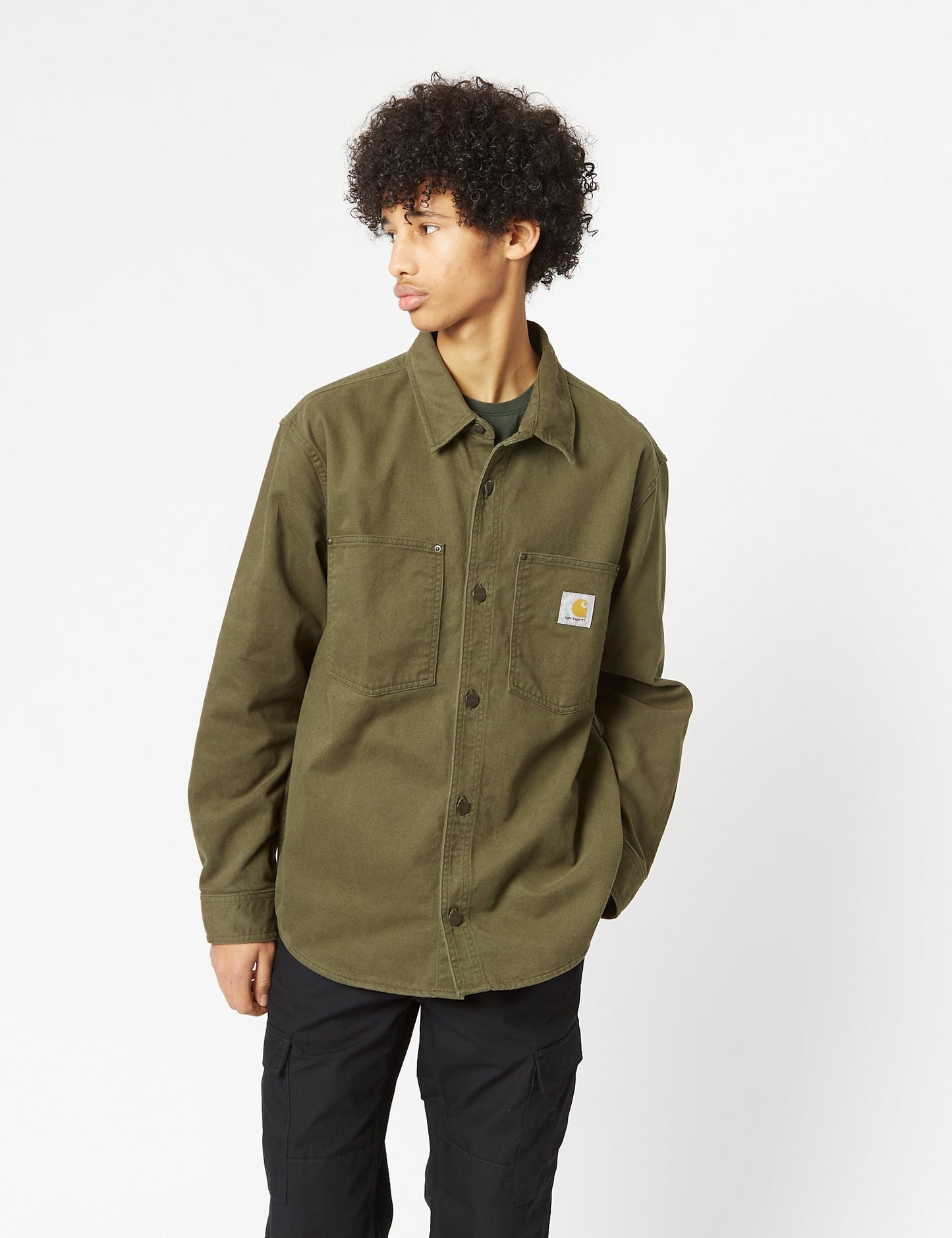 Derby Hemdjacke (vorgewaschen) – Pflanzengrün