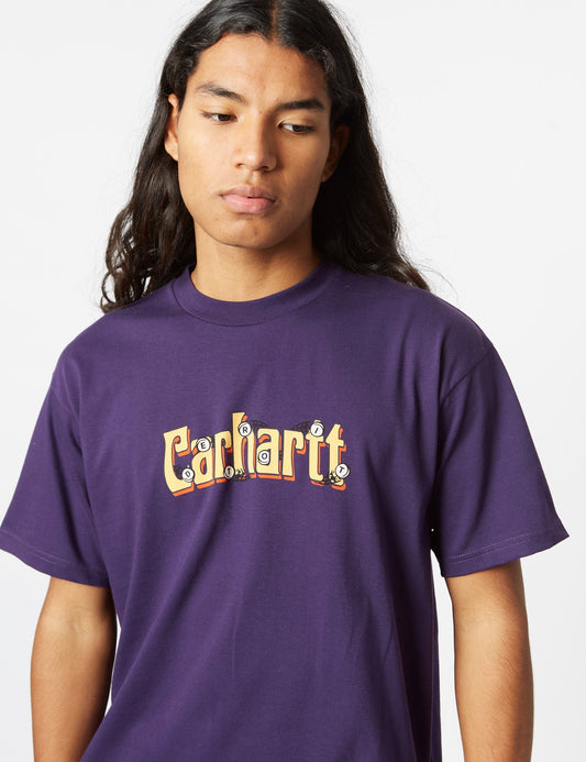 Spin Script T-Shirt (Loose) – Cassis Purple
