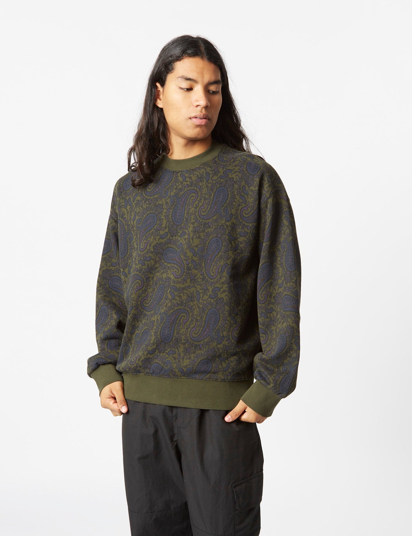 Paisley Sweatshirt (Paisley-Print) - Buckeye Brown