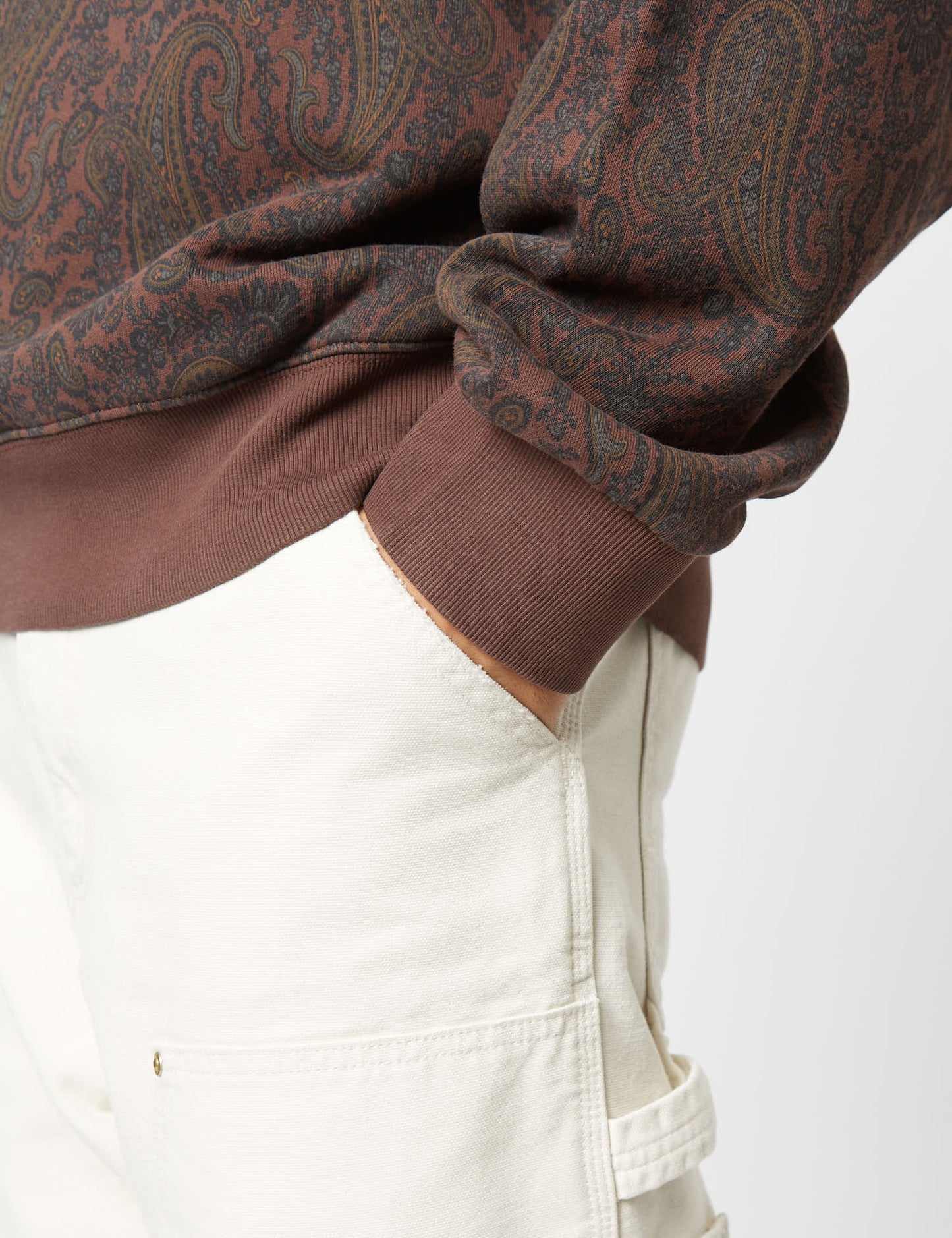 Paisley Sweatshirt (Paisley-Print) - Buckeye Brown