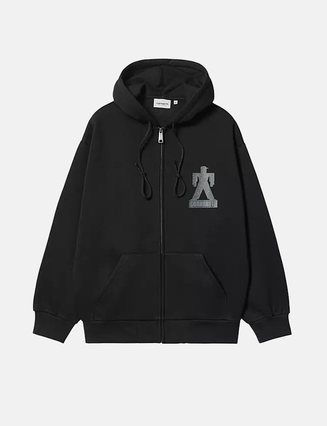Kapuzenjacke aus Sweatstoff - Schwarz