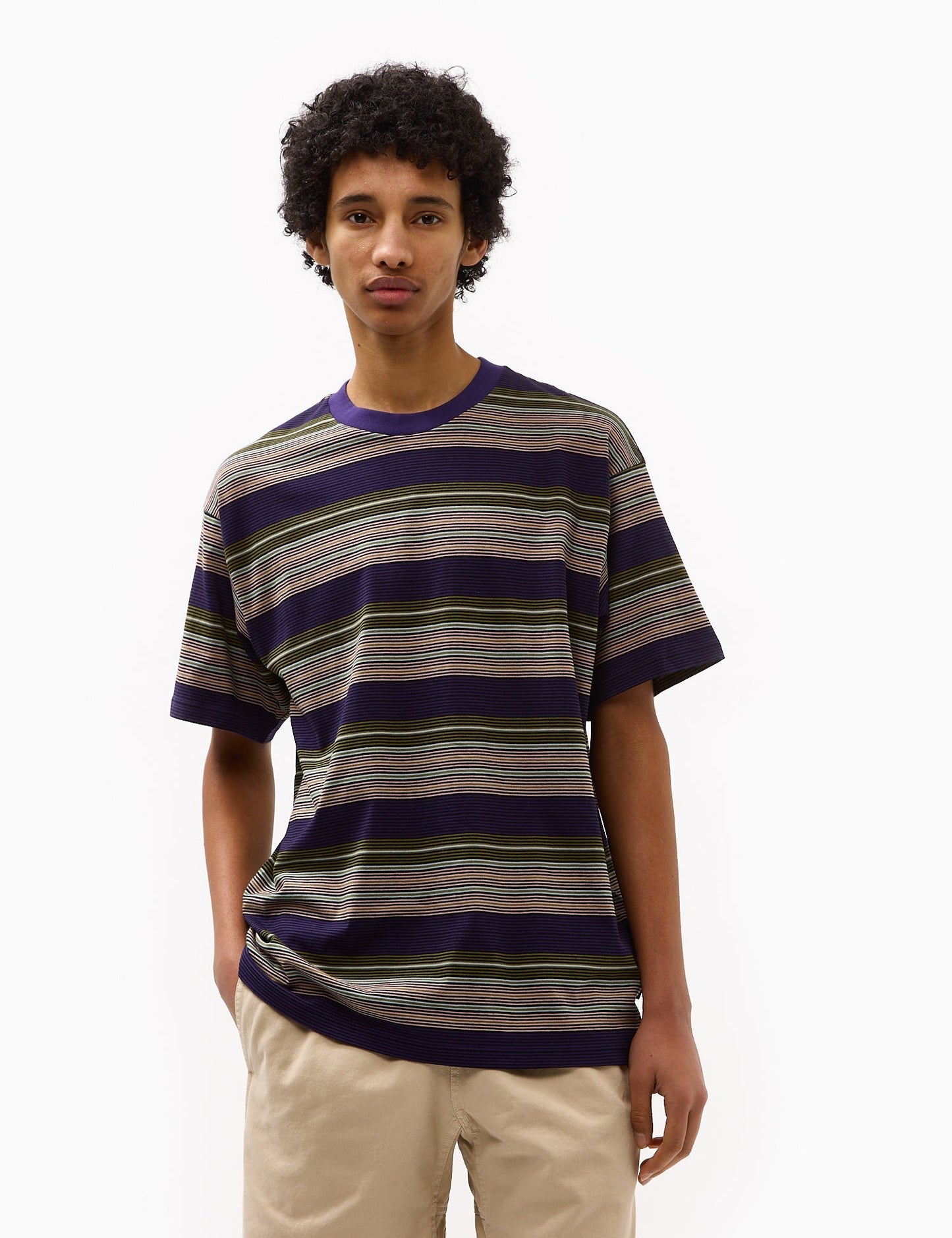 Coby Stripe T-Shirt (Loose) – Bourbon Brown