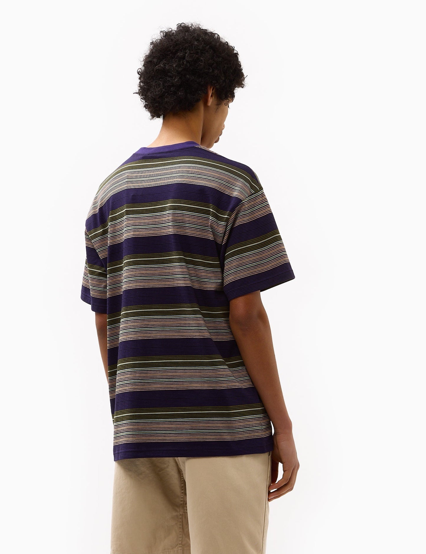 Coby Stripe T-Shirt (locker geschnitten) - Tyrian Purple