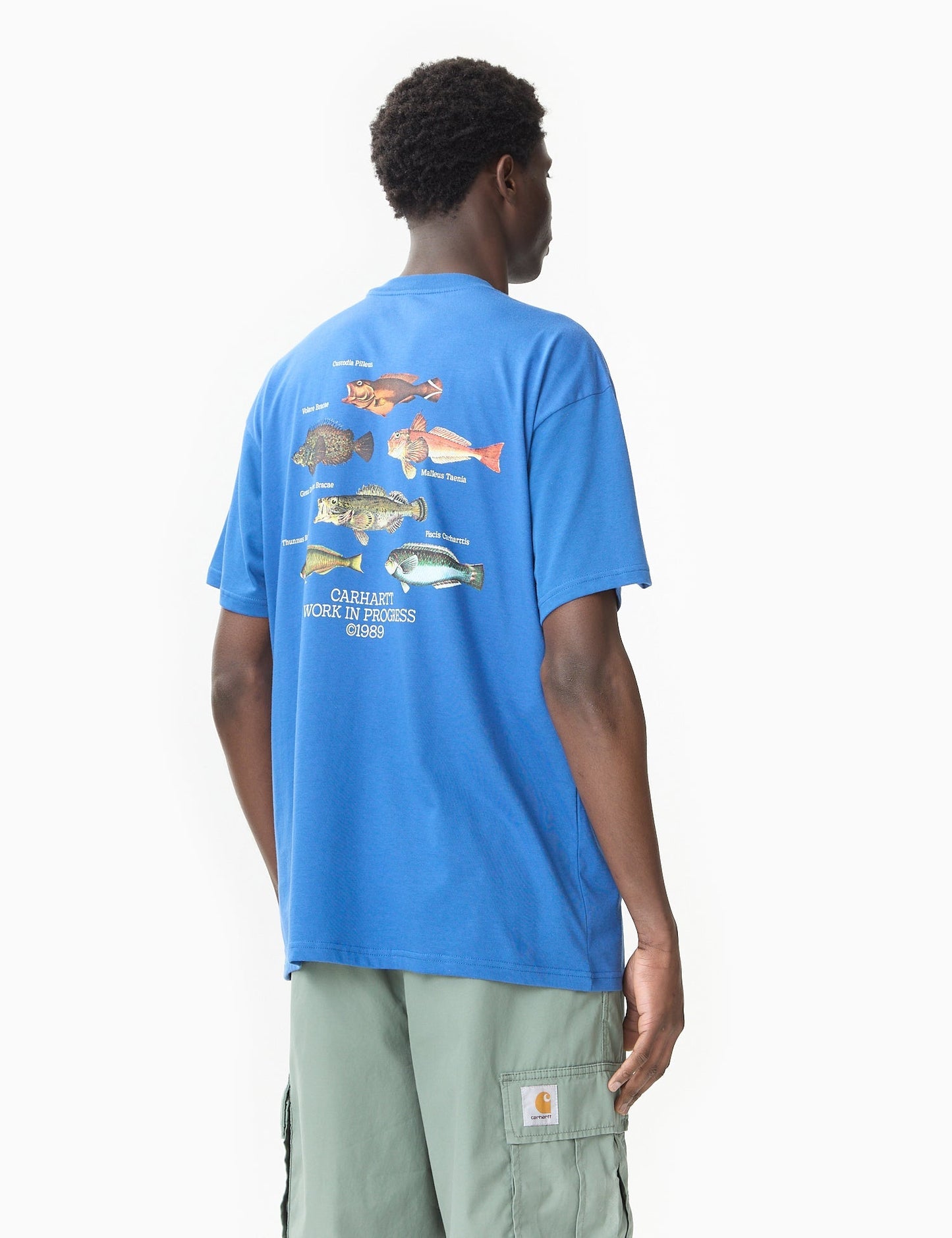 Fisch-T-Shirt (locker sitzend) - Weiß