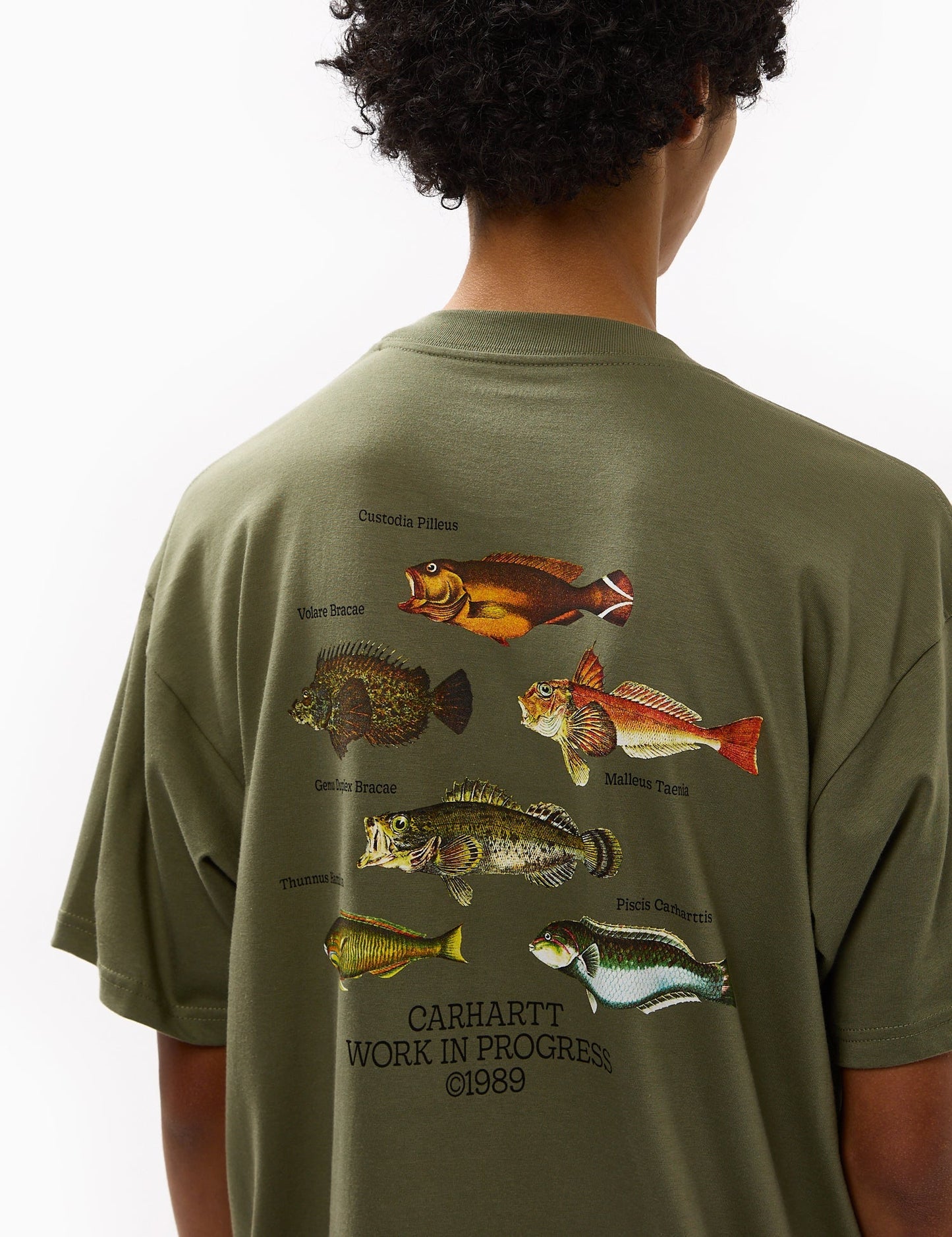 Fisch-T-Shirt (locker sitzend) - Weiß