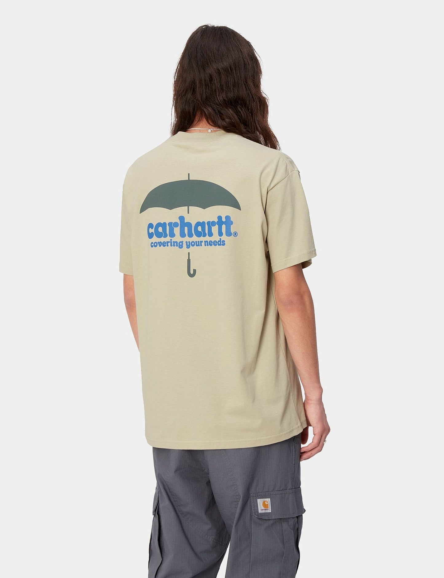 Cover-T-Shirt (locker sitzend) – Weiß