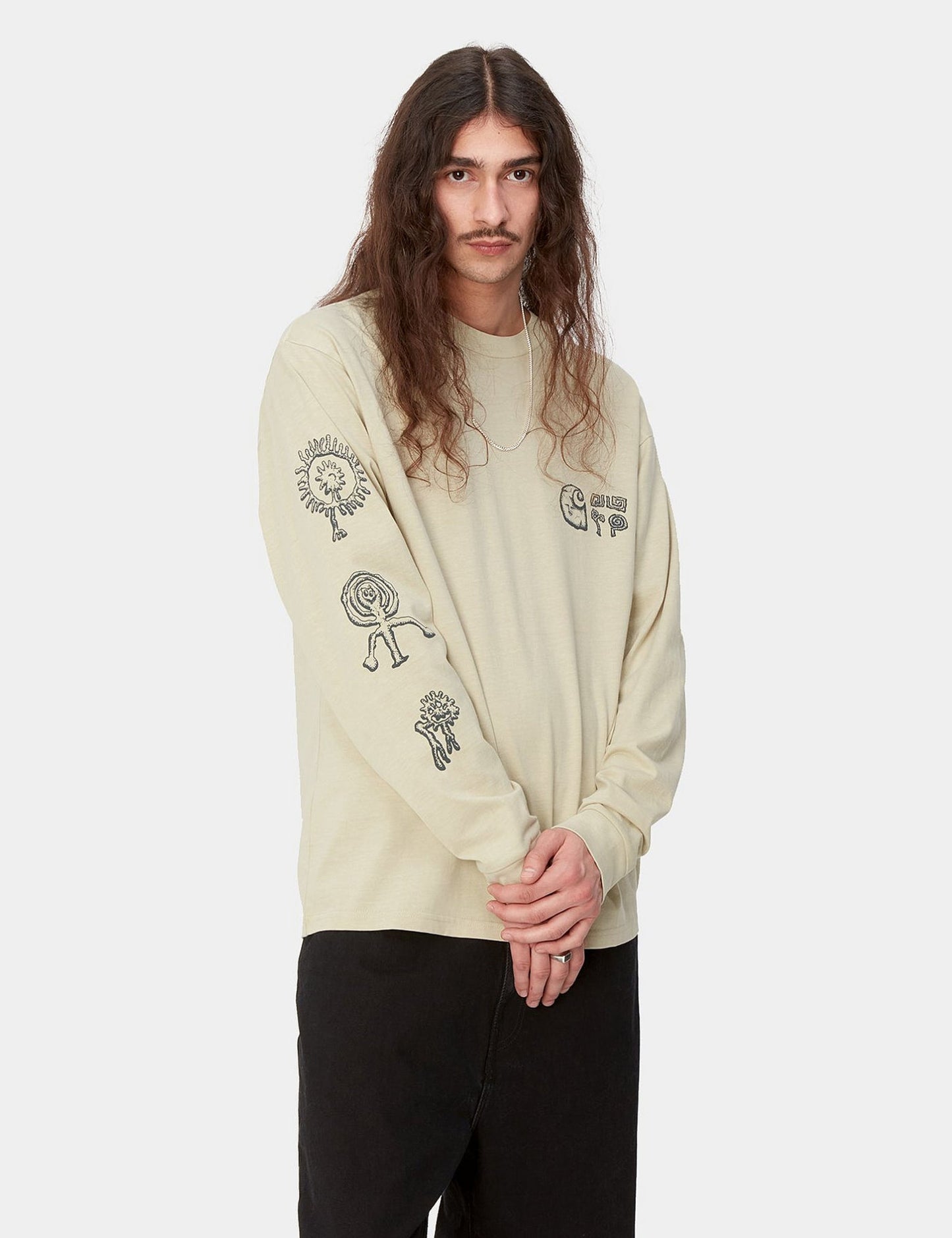 L/S Mimetolith T-Shirt (Loose) – Beryl Beige/Flint