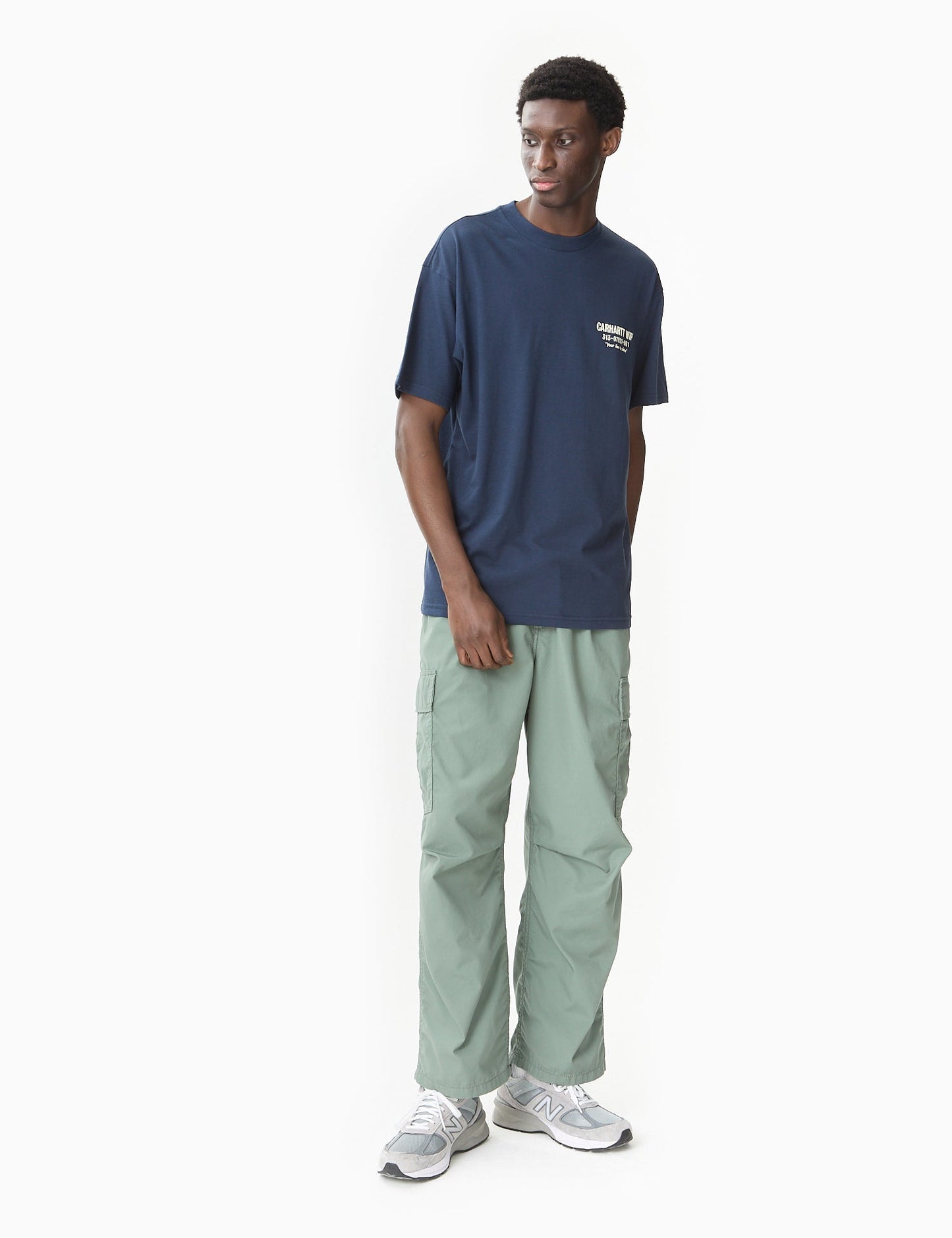 T-Shirt Weniger Ärger (Weit geschnitten) - Blau/Wachs