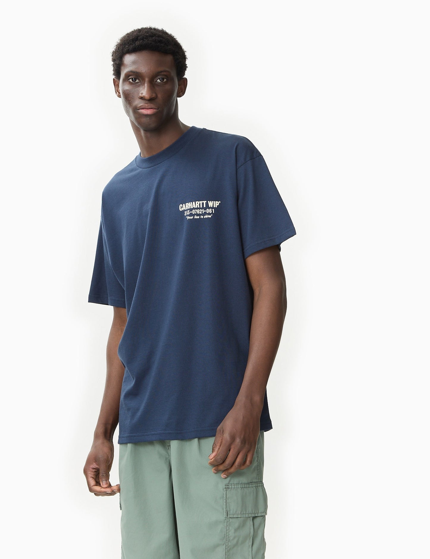 T-Shirt Weniger Ärger (Weit geschnitten) - Blau/Wachs