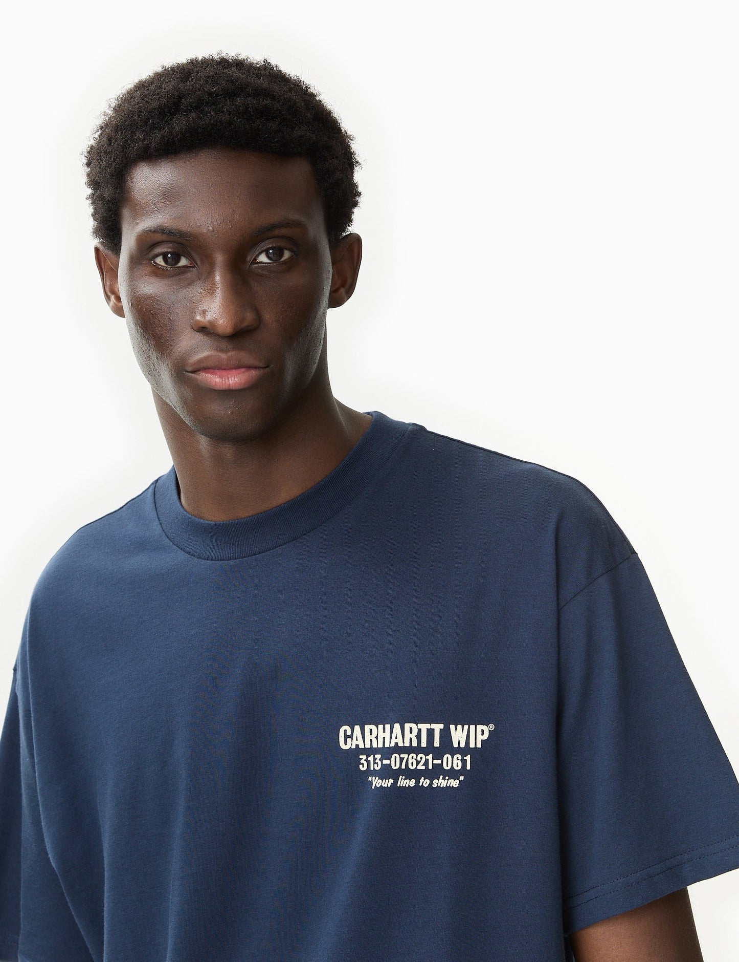 T-Shirt Weniger Ärger (Weit geschnitten) - Blau/Wachs