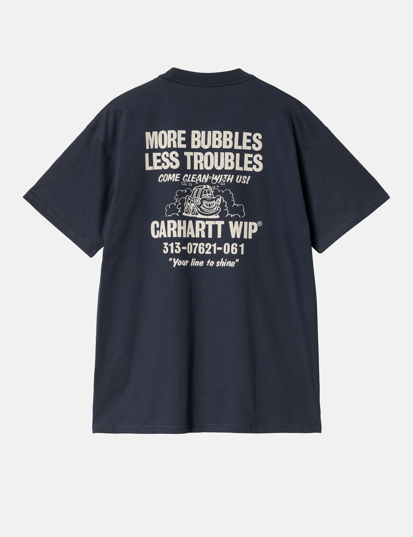 T-Shirt Weniger Ärger (Weit geschnitten) - Blau/Wachs