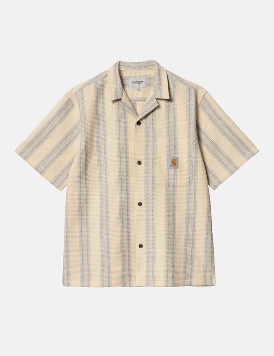 Kurzarmhemd Dodson Stripe – Natur