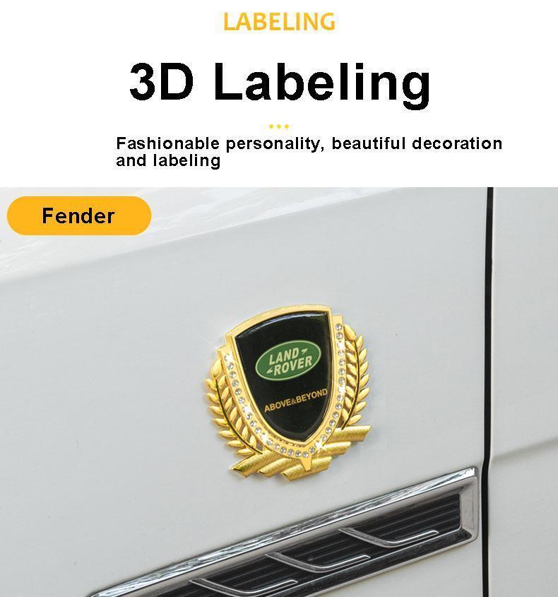Heißer Verkauf 🎉50 % RABATT🎉3D Weizenohr Diamant Metall Kreativer Autoaufkleber