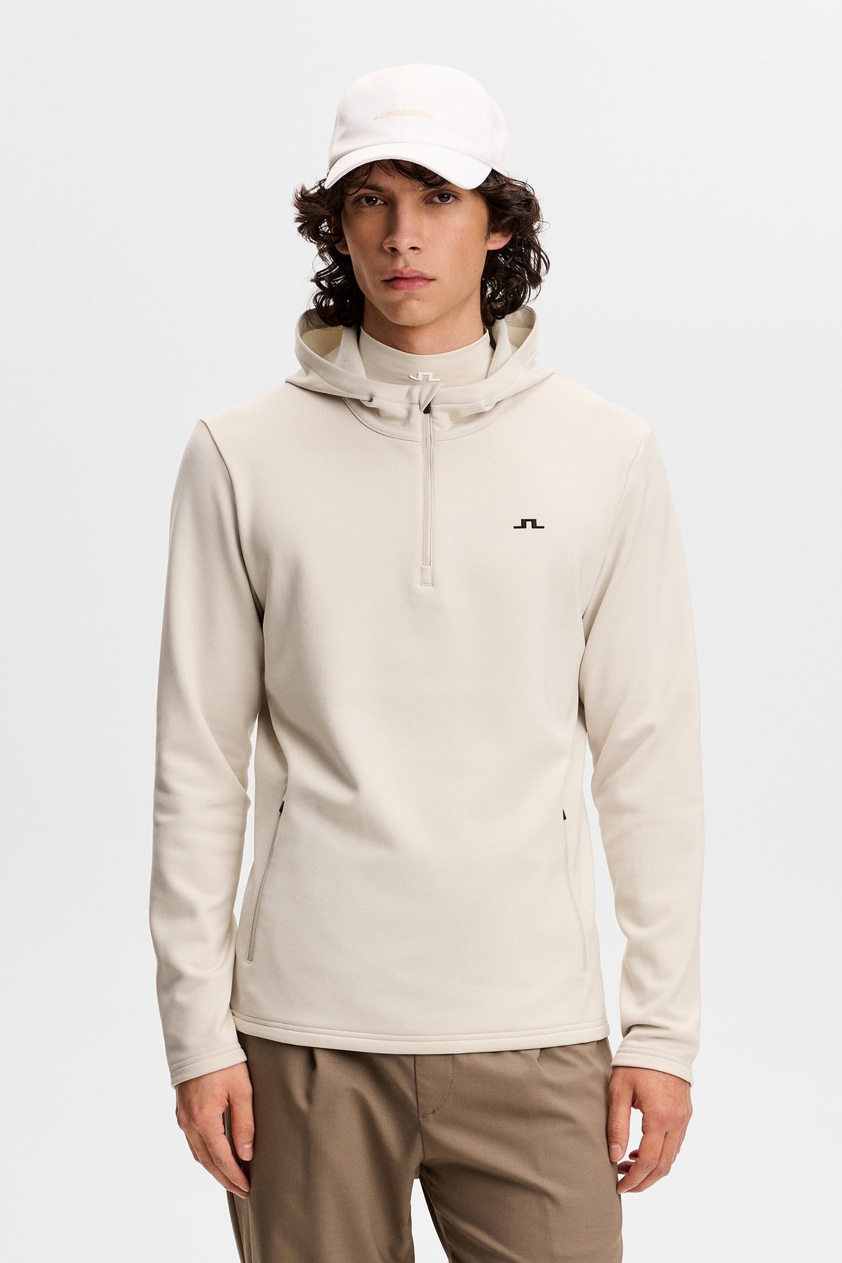 Aerial Quarter Zip Hood / Moonbeam