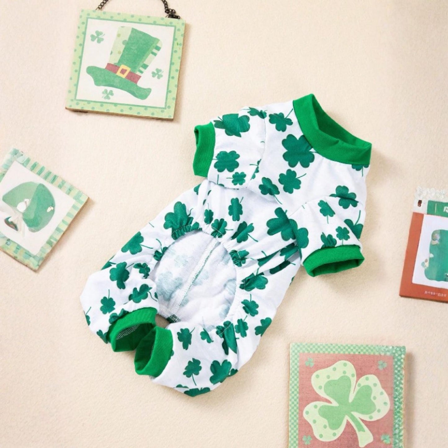 Personalized Pet Lucky St. Patrick's Day Jumpsuit | inCloth10