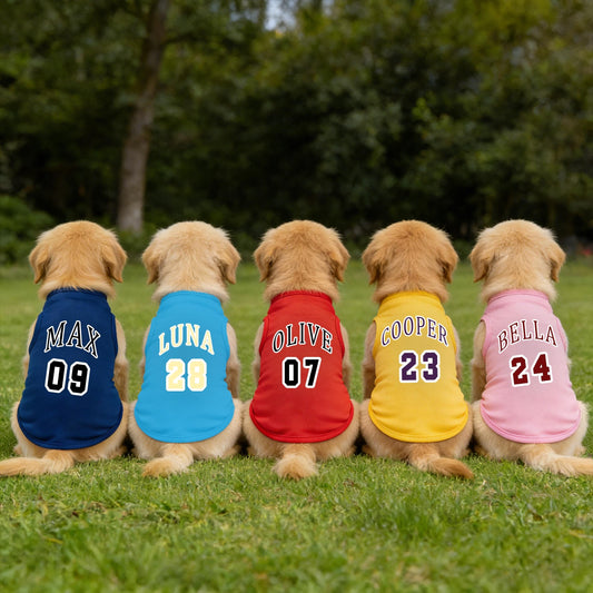 Gilet respirant personnalisé pour animaux de compagnie avec nom et numéro | inCloth55
