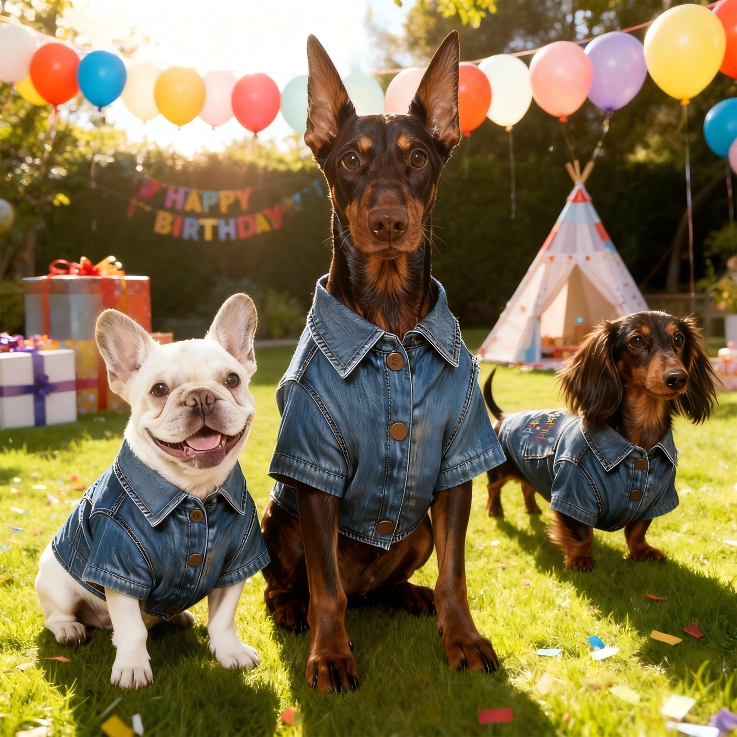 Personalized Embroidered Name Pet Birthday Denim Jacket  | inCloth68